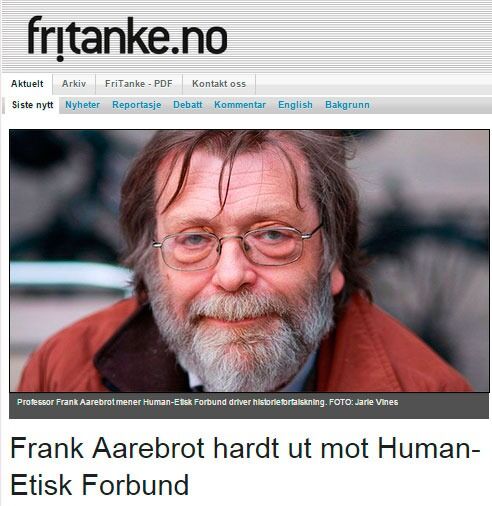Professor Frank Aarebrot gikk hardt ut mot Human-Etisk Forbund sist fredag.