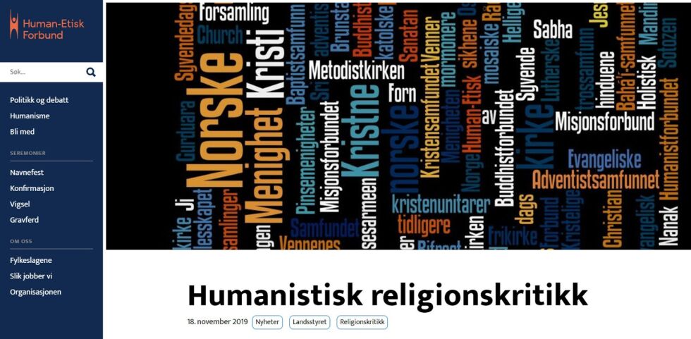 Human-Etisk Forbund publiserte i dag sine retningslinjer for en humanistisk religionskritikk. 

LES HELE ERKLÆRINGEN