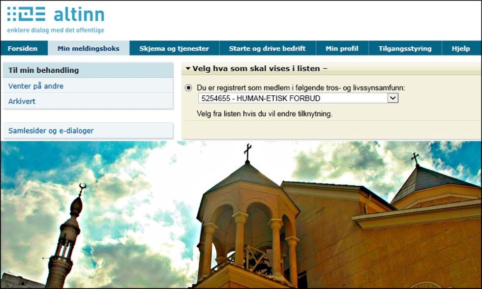 Er det slik vi vil ha det? Skal folk kunne melde seg inn og ut av tros- og livssynsamfunn via en statlig nettjeneste, slik som på Island? Bente Sandvig etterlyser en avklaring på dette.
 Foto: under: Emad Saleh