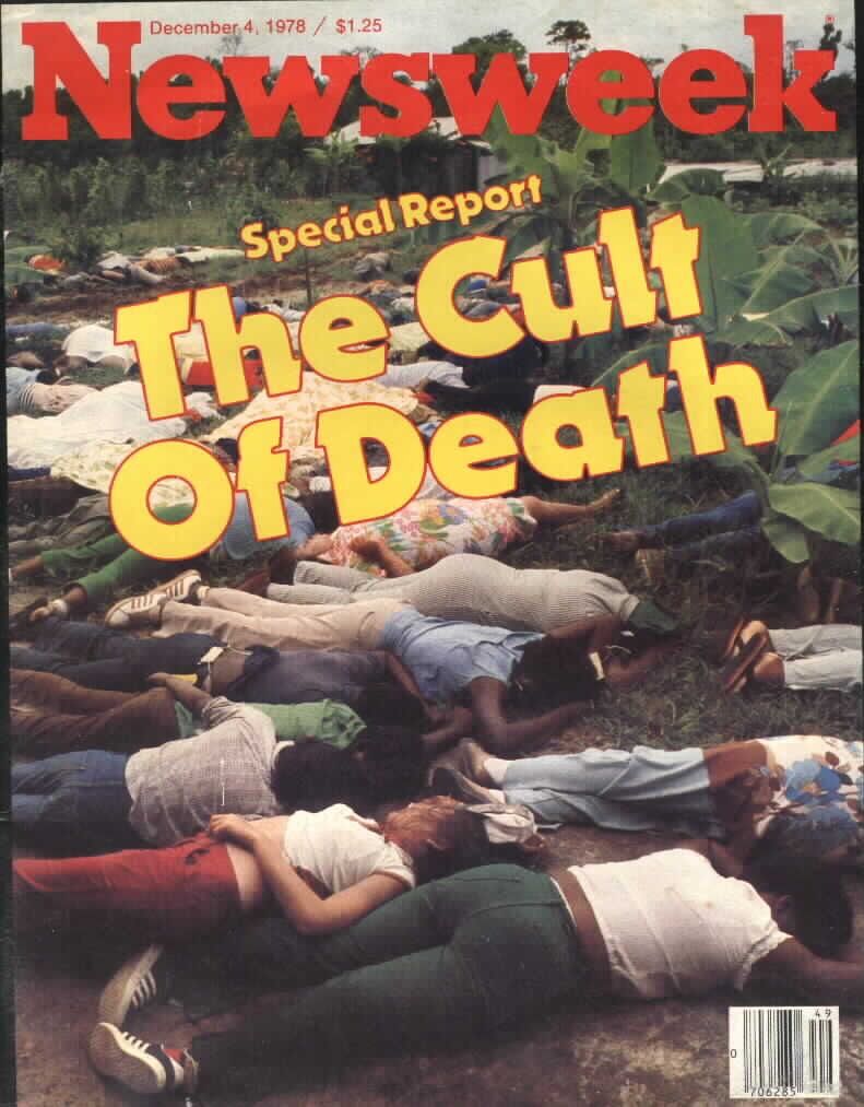 Slik så forsiden på Newsweek ut den 4. desember 1978. Massakren i Jonestown var den største tragedien som hadde rammet USA i moderne tid.