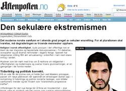 Mohammed Usman Rana støtter regjeringens forslag. I februar 2008 vant han en kronikkonkurranse i Aftenposten med kronikken "Den sekulære ekstremismen".