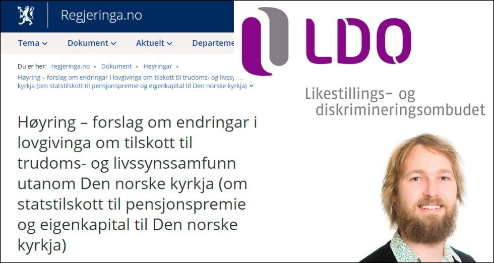 LDO synes det er greit at staten gir Den norske kirke penger uten å gi noe til de andre. Det synes Lars-Petter Helgestad (bildet) ikke noe særlig om.