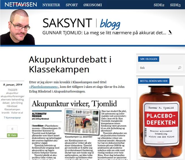 Gunnar Tjomlid innrømmer at netthetsen har gjort at han mer forsiktig før han poster et blogginnlegg. – Det verste er begrensningene det legger på debatten, sier han. Les bloggen hans her.