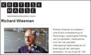 Richard Wiseman til Kritisk Masse