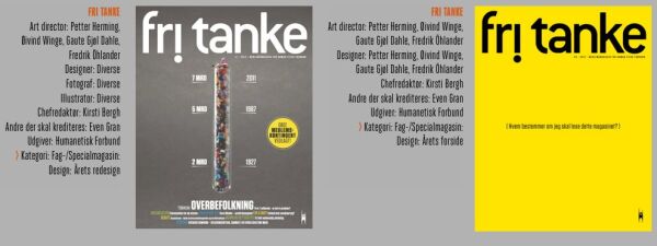 Fri tanke vant to designpriser i Danmark