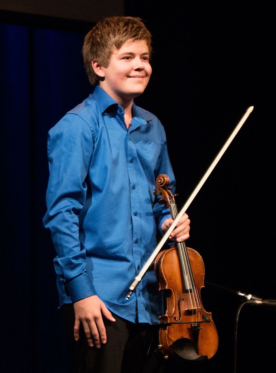 Det 15 år gamle fiolintalentet Rasmus Hella Mikkelsen imponerte.
 Foto: Silje Katrine Robinson