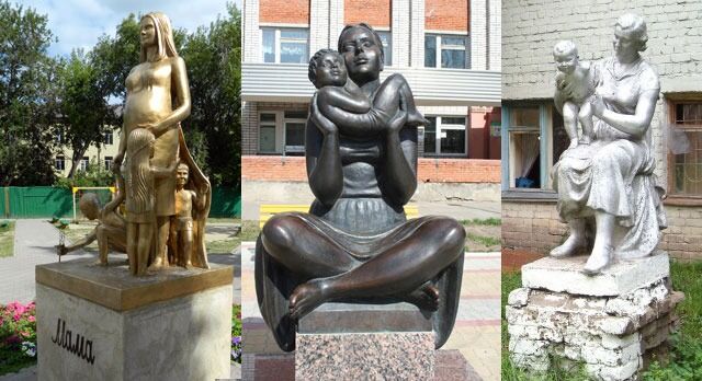 Stadig flere statuer som hyller det "hellige morskapet" kommer opp i Russland. Statuene er en del av en religiøst påvirket plan for å få ned aborttallene i Russland, skriver Muriel Fraser.