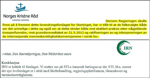 Samstemt slakt av departementets forslag