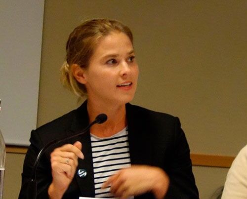 Lucie Katrine Sunde-Eidem (V) forutsetter at Nyborg skole retter seg etter bystyrevedtaket fra oktober 2016. 
 Foto: Even Gran