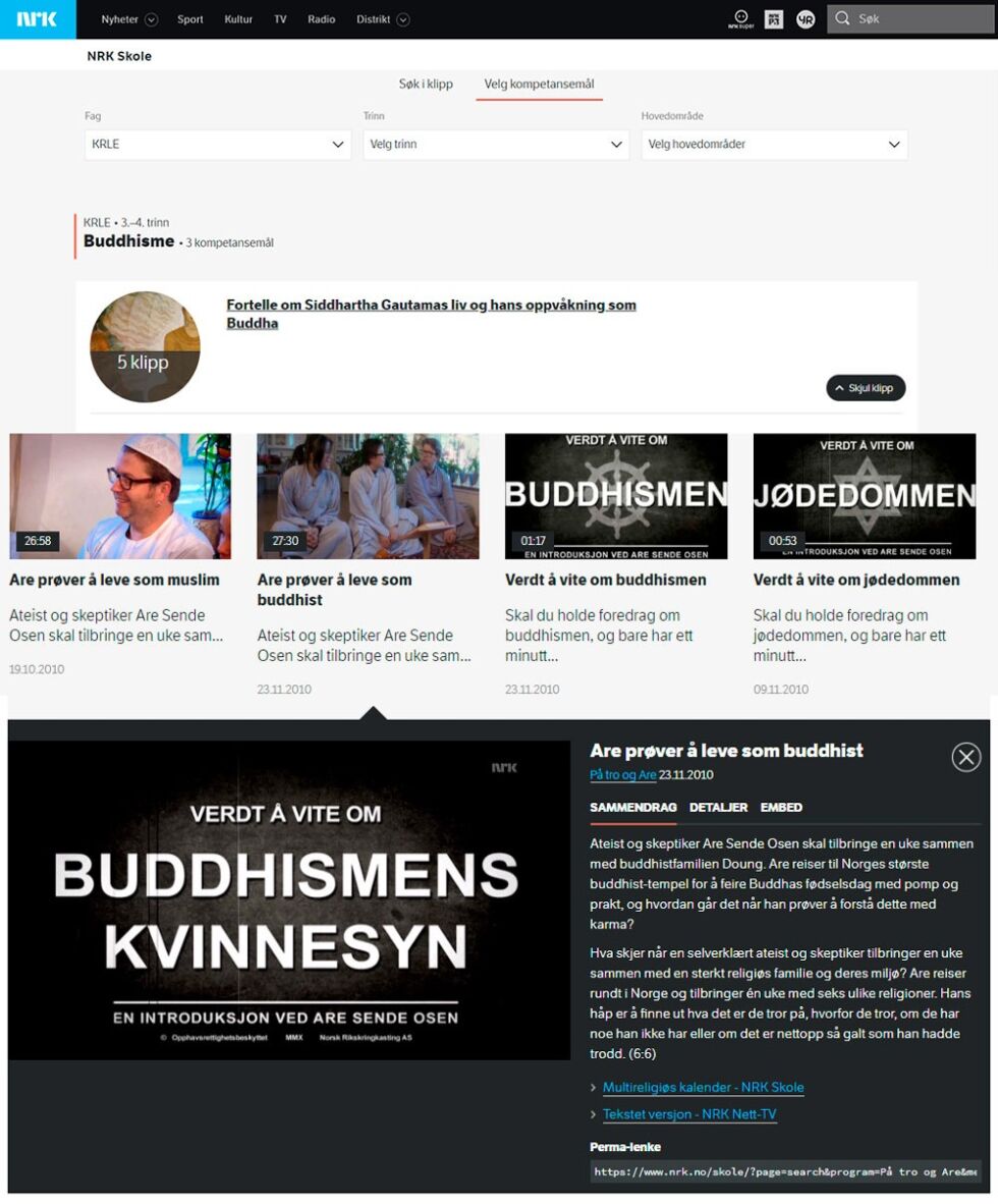 Stridens kjerne. Are Sende Osens oppsummering av «Buddhismens kvinnesyn» har ikke noe på NRKs skolesider å gjøre, mener Buddhistforbundet.