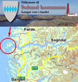 Solund kommune har 857 innbyggere og ligger så langt vest som det er mulig å komme i Norge.