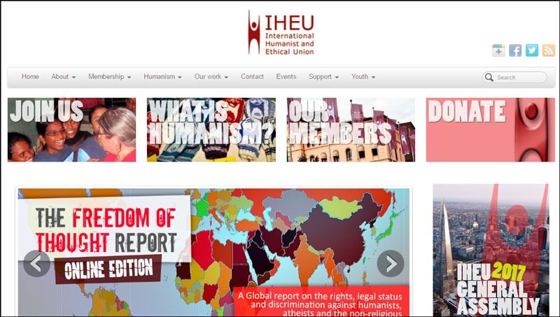 IHEU er Human-Etisk Forbunds internasjonale paraplyorganisasjon. Hvert år gir de ut Freedom of thought report.