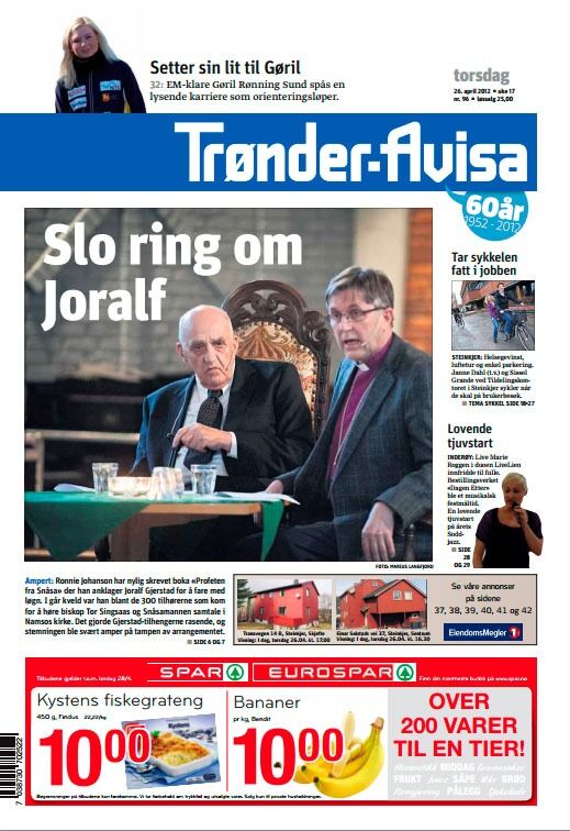Da Ronnie Johanson møtte opp i Namsos kirke for å overvære en samtale mellom Snåsamannen og biskop Tor Singsaas, ble det bråk.