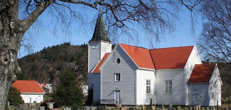 Valle kirke i Lindesnes kommune.
 Foto: Wikimedia commons