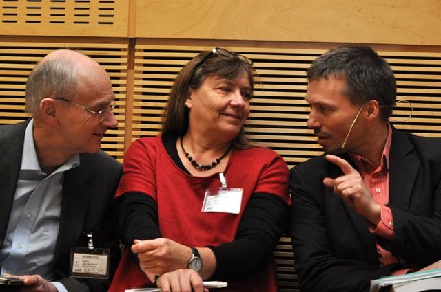 Utvalgsmedlemmene Jan Fridtjof Bernt, Bente Sandvig og Sturla Stålsett har ikke vært enige om alle av utvalgets forslag og innspill.
 Foto: Even Gran