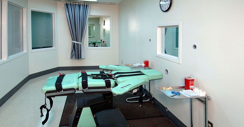I dette rommet på San Quentin-fengselet nær San Francisco avliver California noen av sine fanger med giftsprøyte.
 Foto: California Department of Corrections and Rehabilitation