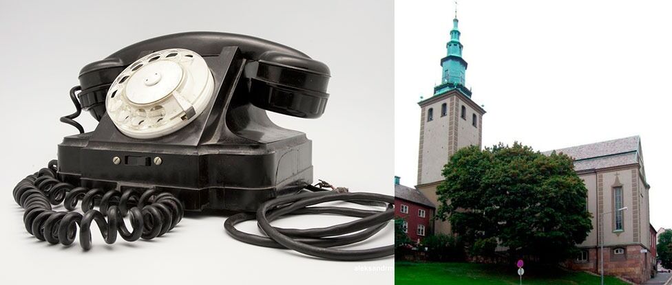 Det kan bli en del timer i telefonen for medarbeidere i de nordiske folkekirkene. Til høyre: Margaretakyrkan i Oslo.
 Foto: Wikimedia commons@Aleksandr Markin + @Mahlum