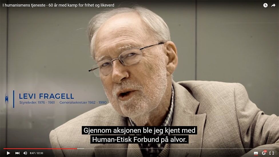 Levi Fragell er en viktig person i Human-Etisk Forbunds historie. Her kan du lese mer om det.
