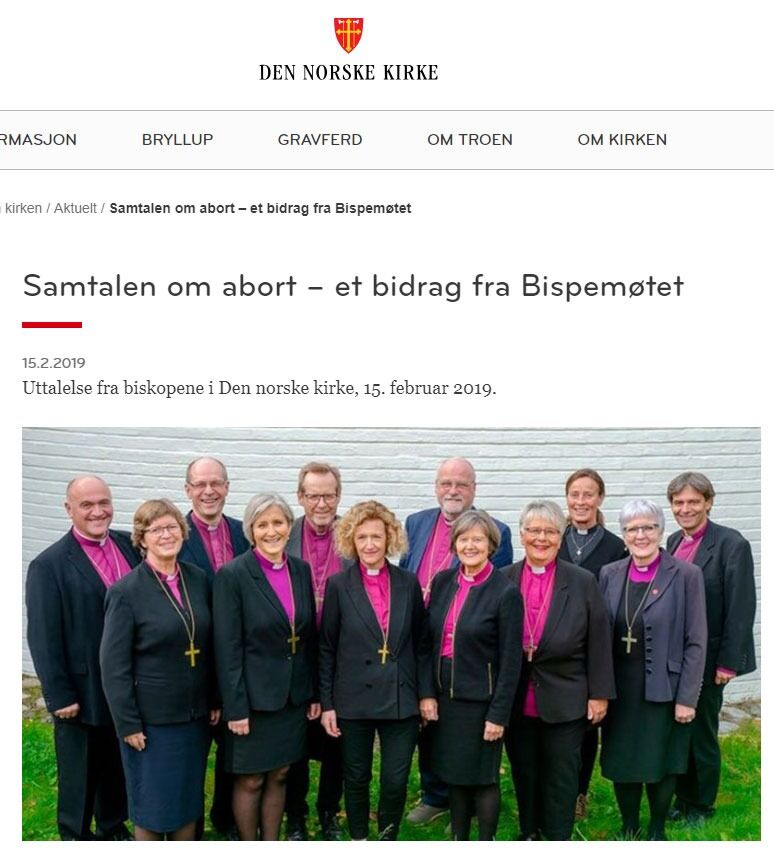 Les hele utspillet fra biskopene i Den norske kirke.