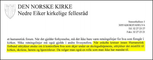 Skjønner ikke hva Nedre Eiker kirkelige fellesråd snakker om