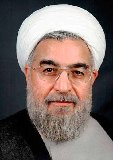 President i den islamske republikken Iran, Hassan Rouhani, fordømmer terroren på det sterkeste.
 Foto: Wikimedia commons: @Mojtaba Salimi