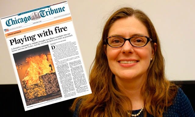 Patricia Callahan, journalist i Chicago Tribune, avslørte hvordan næringsinteresser bevisst skapte tvil om hvorvidt flammehemmere er helseskadelig.
 Foto: Even Gran