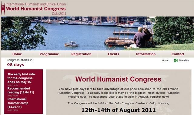 World Humanist Congress arrangeres 12.-14. august i Oslo kongressenter. Les mer om kongressen og påmelding her. Melder du deg på før 15. mai sparer du 400 kroner.