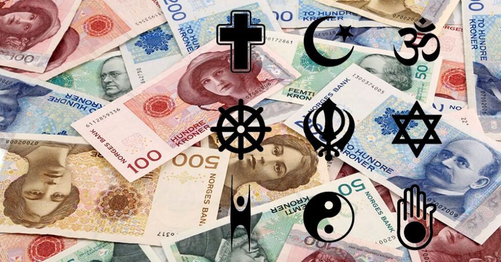 Når Den norske kirke får mer, blir det også mer penger i kassa til de andre tros- og livssynssamfunnene.
 Foto: Even Gran
