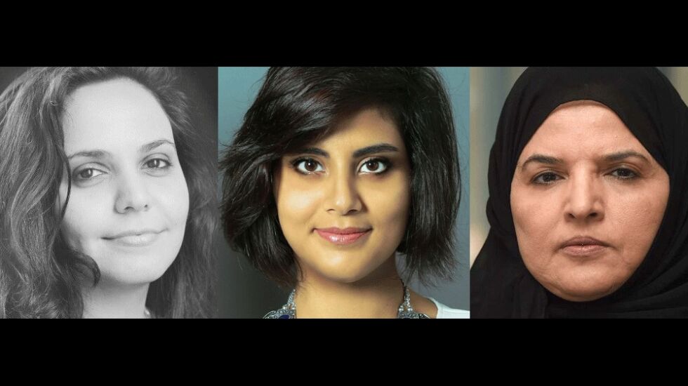 Iman al-Nafjan, Loujain al-Hathloul og Aziza al-Yousef er tre av de arresterte kvinneaktivistene i Saudi-Arabia som nå antagelig skal stilles for retten.
 Foto: Amnesty International