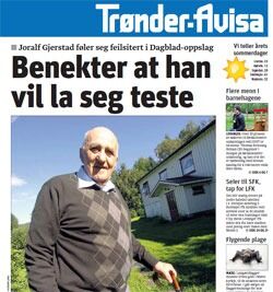 ... men dengang ei. Overfor Trønder-Avisa slår Gjerstad fast at Dagbladet har feilsitert ham. Han vil slett ikke la seg teste.