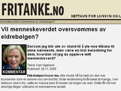 Kari Vigeland spurte om vi kan bli oversvømmet av en eldrebølge, men ble selv oversvømmet av en protestbølge.