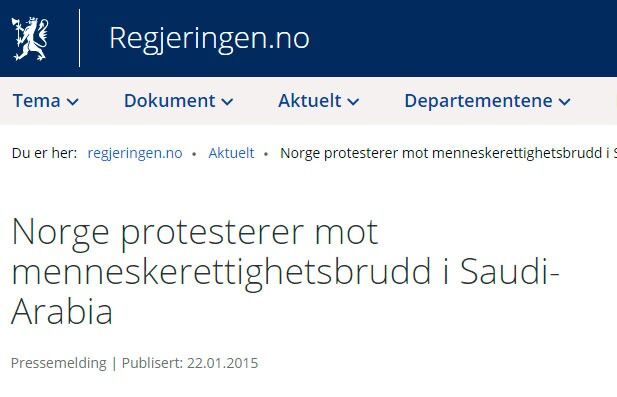 Nå reagerer også Norge mot piskingen, og protesterer overfor Saudi-Arabia.